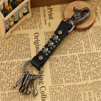 Zinc Alloy Key Clasp with PU Leather for man nickel lead & cadmium free 200mm Sold By PC