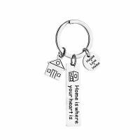 Ruostumaton teräs Key Lukko, kiiltävä, Unisex, alkuperäinen väri, 12x50mm, Myymät PC