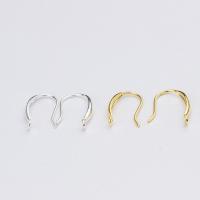 925 Sterling Sølv Hook Earwire, forgyldt, flere farver til valg, 2.20x16mm, Solgt af par