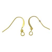 Blås Hook Earwire, Mässing, plated, fler färger för val, 19.16x17.36x2.29mm, Hål:Ca 2.25mm, 5000PC/Bag, Säljs av Bag