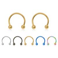 Bijoux de Piercing nez en acier inoxydable, acier inoxydable 316L, Placage, plus de couleurs à choisir, Trou:Environ 2.25mm, Vendu par PC