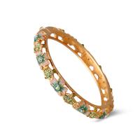 Lo zinco in lega Bangle Jewelry, lega in zinco, Cerchio, placcato color oro, per la donna & con strass, nessuno, assenza di nichel,piombo&cadmio, 5mm, Diametro interno:Appross. 57mm, Venduto da PC