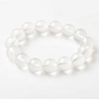 Quartz Armband, Clear Quartz, Rund, polerad, nickel, bly och kadmium gratis, 14mm, Såld Per Ca 18 cm Strand