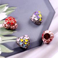 Zinklegering European Beads, Zinc Alloy, plated, DIY & glazuur, meer kleuren voor de keuze, nikkel, lood en cadmium vrij, 13x11mm, Verkocht door PC