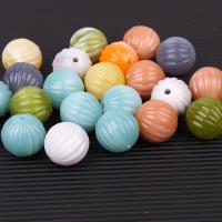 Opaque Acrylic Beads Round injection moulding DIY mixed colors Sold By Bag