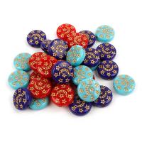 Acrylic Jewelry Beads Round plated DIY Sold By Bag