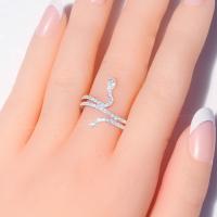 Messing Manchet Finger Ring, silver plated, mode sieraden & voor vrouw, nikkel, lood en cadmium vrij, 3.50x20mm, Verkocht door PC