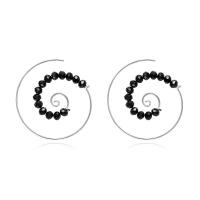 Pendientes de Gota en Latón, metal, chapado, Joyería, Negro, 36mm, Vendido por Par