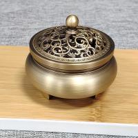 Traditional Ceramic Inserted Burner Incense Seat Brass plated for home and office & durable Sold By Box