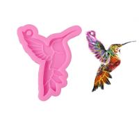 ENSEMBLE de moules époxy DE DIY, silicone, oiseau, durable, rose, 60x7mm, Vendu par PC