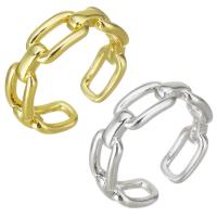 Messing Fingerring, plattiert, hohl, keine, 6mm, Größe:7, verkauft von PC