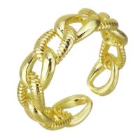 Messing ringen, gold plated, hol, 6mm, Gat:Ca 2x4mm, Maat:6, Verkocht door PC