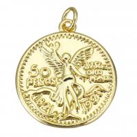 Brass Jewelry Pendants plated fashion jewelry & for woman gold nickel lead & cadmium free Approx 3mm Sold By Lot