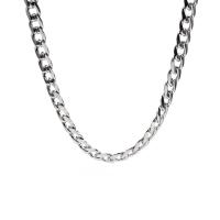 Stainless Steel Chain Necklace plated silver color Sold By PC