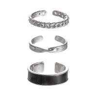 Zink-Legierungsring-Set, Zinklegierung, Fingerring, plattiert, keine, 0.3cmuff0c0.6cm, verkauft von PC