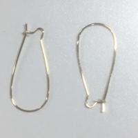 Messing Nier Earring Haken, gold plated, 33mm, 50pC's/Bag, Verkocht door Bag