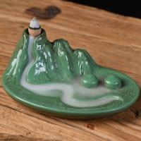 Porcelain Backflow Incense Burner, Poircealláin, plátáilte, baile agus oifige & Inbhuanaithe, 160x65mm, Díolta De réir PC