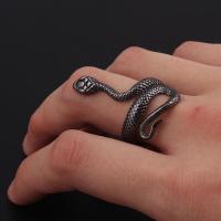 Zinc Alloy Cuff fingerring, Snake, forgyldt, Justerbar & for mennesket, flere farver til valg, Solgt af PC