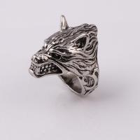 alliage de zinc bague, loup, Placage, normes différentes pour le choix & pour homme, Vendu par PC