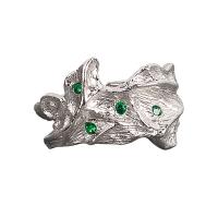 925 sterline d'argento Anelli Cuff, placcato, Regolabile & per la donna & con strass, nessuno, 12.40mm, Misura:13, Venduto da PC