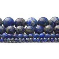 Lapis Lazuli Beads, Ronde, gepolijst, DIY & verschillende grootte voor keus, azuursteen, Verkocht door Strand