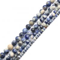 Perles en sodalite, Rond, poli, DIY & normes différentes pour le choix, bleu, Vendu par brin