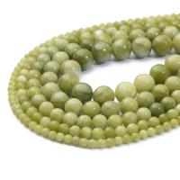 Natural Jade Beads Southern Jade Round polished DIY green Sold By Strand