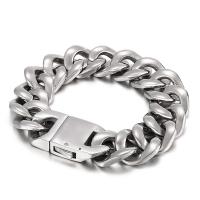 Titanium armbanden, Titanium Staal, gepolijst, voor de mens, 215x19mm, Verkocht door Strand