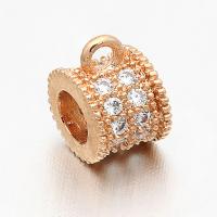 Ottone Bail perline, placcato, Micro spianare cubic zirconia, nessuno, 3mmuff0c7x5mm, Venduto da PC