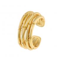 Cubic Zircon Brass Finger Ring gold color plated & micro pave cubic zirconia & for woman Sold By PC