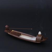 Porcelain Backflow Incense Burner, Poircealláin, plátáilte, baile agus oifige & Inbhuanaithe, 230x55mm, Díolta De réir PC