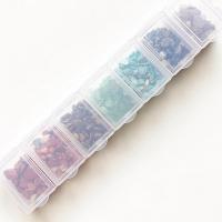 gemstone Chips, Natursten, håndlavet, ingen hul, flerfarvede, 3-5mmuff0c5-7mm, Solgt af Box