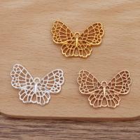 Hårpynt DIY resultater, Zinc Alloy, Butterfly, forgyldt, hule, flere farver til valg, 24x34mm, Solgt af PC