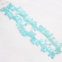 Natuurlijke Quartz sieraden kralen, plated, blauw, 10mm, Verkocht door Strand