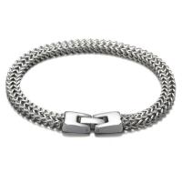 Titanium Steel Βραχιόλι, ασήμι, 6mm, Μήκος 21 cm, Sold Με PC