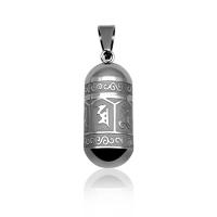 Bijoux pendentifs en acier inoxydable , Placage, argent, 32x13mm, Vendu par PC