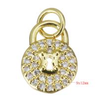 Cubic Zirconia Micro Pave Brass Pendant plated fashion jewelry & micro pave cubic zirconia & for woman nickel lead & cadmium free Sold By Lot