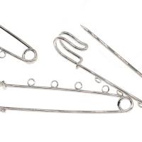 Zink Alloy Brosch Finding, silver pläterad, 89x18x2mm, Längd Ca 50 mm, Ca 100PC/Bag, Säljs av Bag