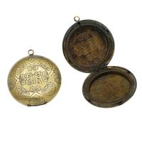 Zinc Alloy Locket vedhæng, forgyldt, 29x34x4mm, Ca. 100pc'er/Bag, Solgt af Bag