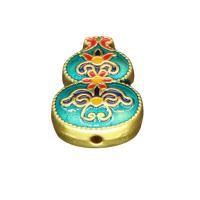 Cloisonne Kralen, Zinc Alloy, met Cloisonne, hoge kwaliteit verguld en nooit vervagen, glazuur, meer kleuren voor de keuze, 18x12mm, Verkocht door PC