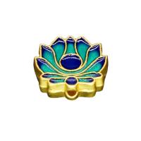 Cloisonne Kralen, Zinc Alloy, met Cloisonne, hoge kwaliteit verguld en nooit vervagen, glazuur, meer kleuren voor de keuze, 13x12mm, Verkocht door PC