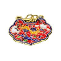 Pendentifs cloisonnés, alliage de zinc, avec cloisonne, fade et jamais plaqué de haute qualité, émail, plus de couleurs à choisir, 28x24mm, Vendu par PC