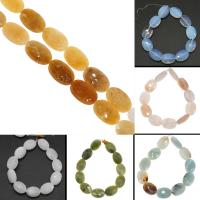 Beads Gemstone misti, pietra preziosa, Ovale piatto, lucido, sfaccettati, nessuno, 18x13x6mm, Venduto da filo