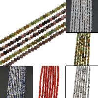 Mišrios Gemstone beads, Brangakmenis, Abakas, poliruotas, Pasidaryk pats & briaunotas, daugiau spalvų pasirinkimas, 3x4x4mm, Parduota už Apytiksliai 38 cm Strand