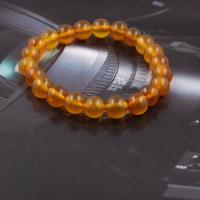 Agate Armband, Gul Agate, Rund, polerad, 8x8mm, Såld Per Ca 18 cm Strand