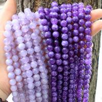 Natuurlijke Amethyst kralen, Amethist, Ronde, gepolijst, Per verkocht Ca 38 cm Strand