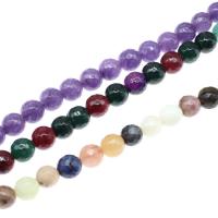 Mješoviti Gemstone perle, Dragi kamen, Krug, uglađen, faceted, više boja za izbor, Prodano Per Približno 38 cm Strand