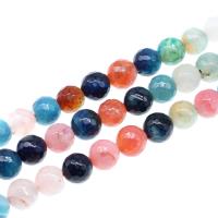 Marble Beads, Geverfd Marmer, Ronde, gepolijst, gefacetteerde, meer kleuren voor de keuze, Per verkocht Ca 38 cm Strand