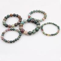 Agate Jewelry Bracelet polished Unisex & anti-fatigue mixed colors Sold By PC