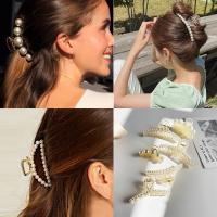 Haar Claw Clips, Zinc Alloy, met Plastic & Plastic Pearl, mode sieraden & verschillende stijlen voor de keuze & voor vrouw, nikkel, lood en cadmium vrij, Verkocht door PC